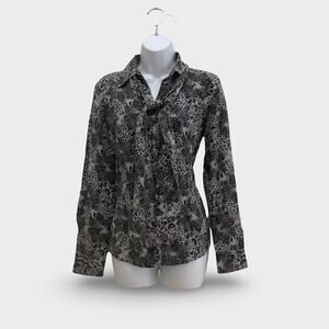 White Stag Button Down w/ Tie Front Detail